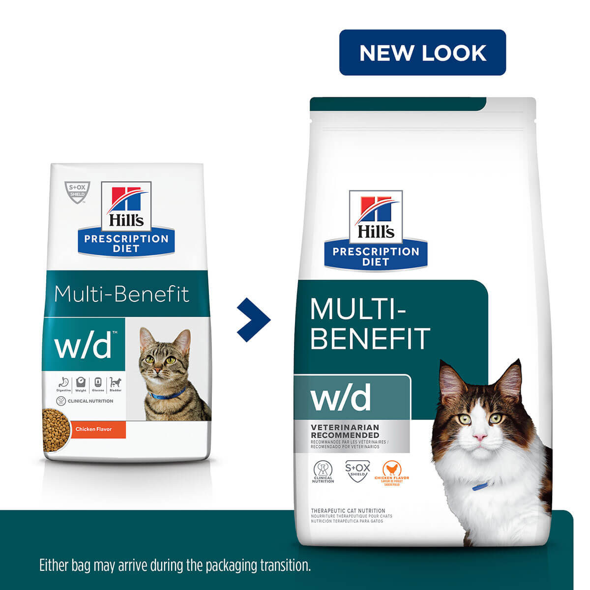 Hill's Prescription Diet W/D Digestive/Weight Management Dry Cat Food 1.5kg