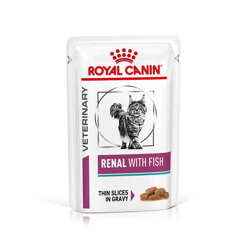 ROYAL CANIN VETERINARY DIET Renal Fish Adult Wet Cat Food Pouches 85G