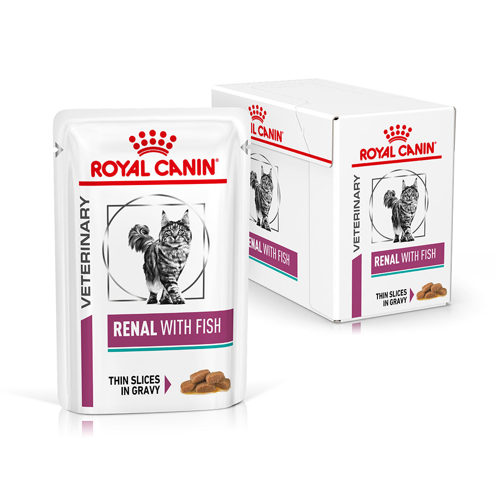 ROYAL CANIN VETERINARY DIET Renal Fish Adult Wet Cat Food Pouches 85G