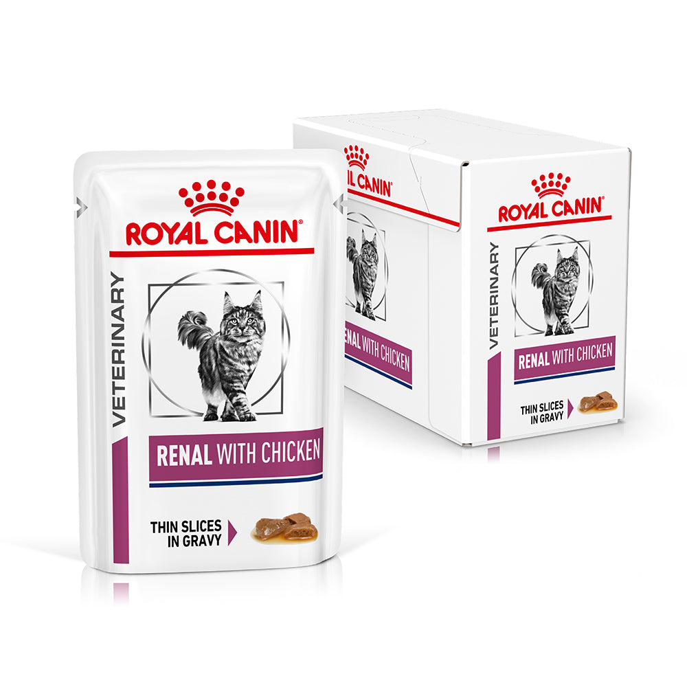 ROYAL CANIN VETERINARY DIET Renal Chicken Adult Wet Cat Food Pouches 85G