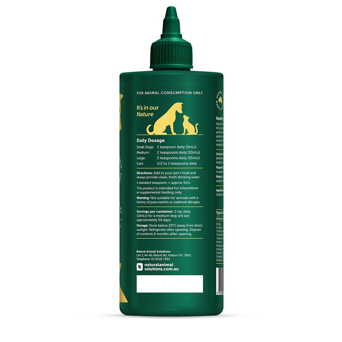 NAS Omega Oil 3 6 & 9 Supplement for Dogs, Cats & Horses