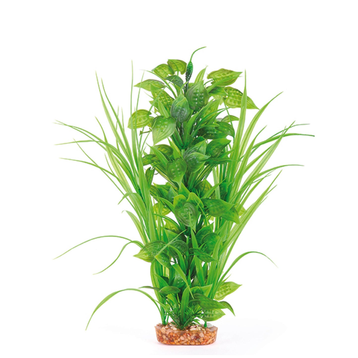 Kazoo Plastic Plant Thin Leaf in Green Fish Tank Ornaments