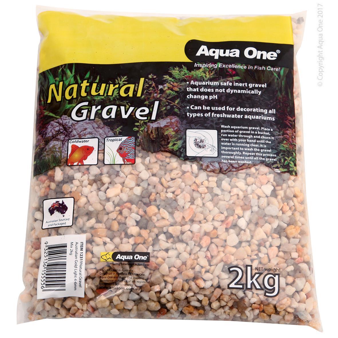 Aqua One - Natural Gravel Australian Gold Dark 4-6mm Mix