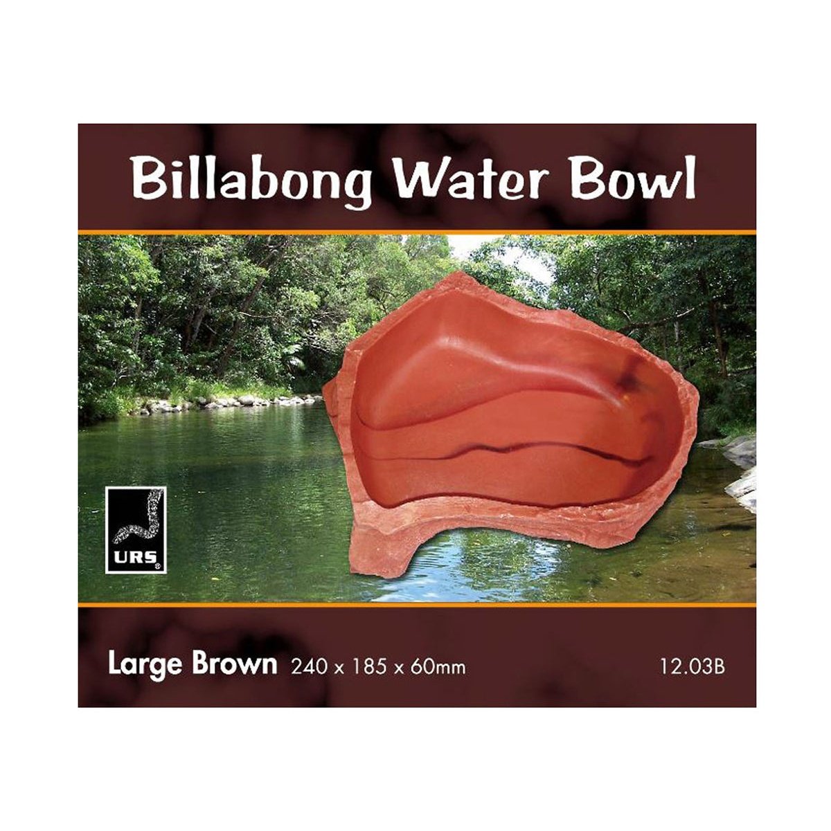 Billabong Reptile Water Bowl Large Brown