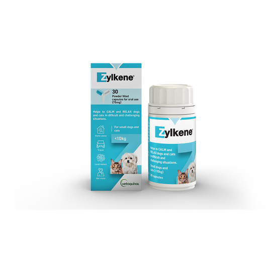 ZYLKENE Capsules 75mg Cats & Dogs under 10kg 30pk