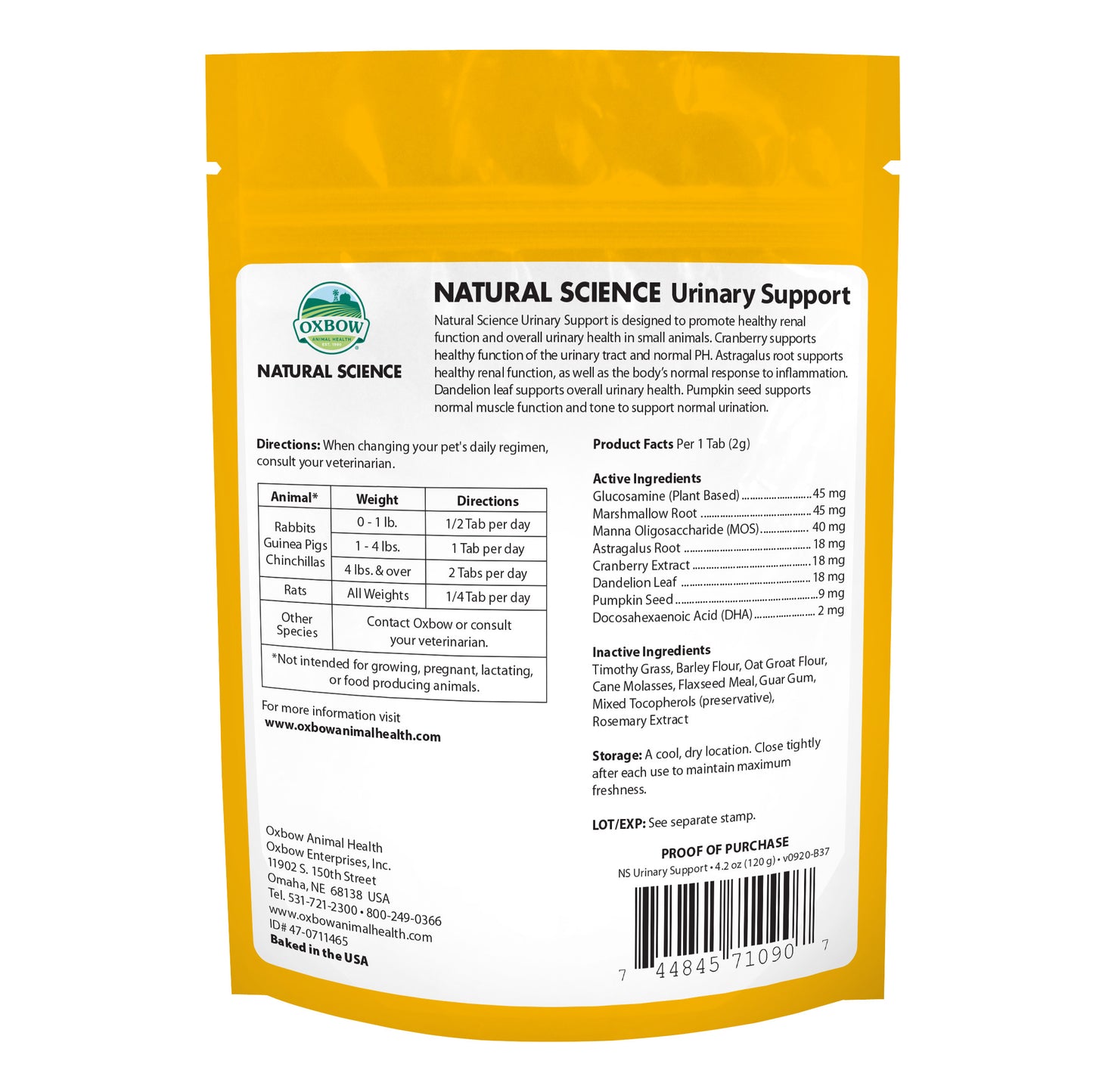 Oxbow Natural Science Urinary Supplement