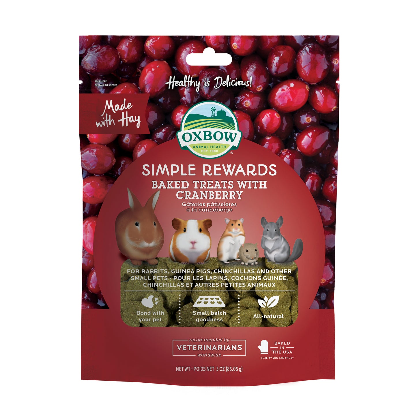 Oxbow Simple Rewards Cranberry Treats