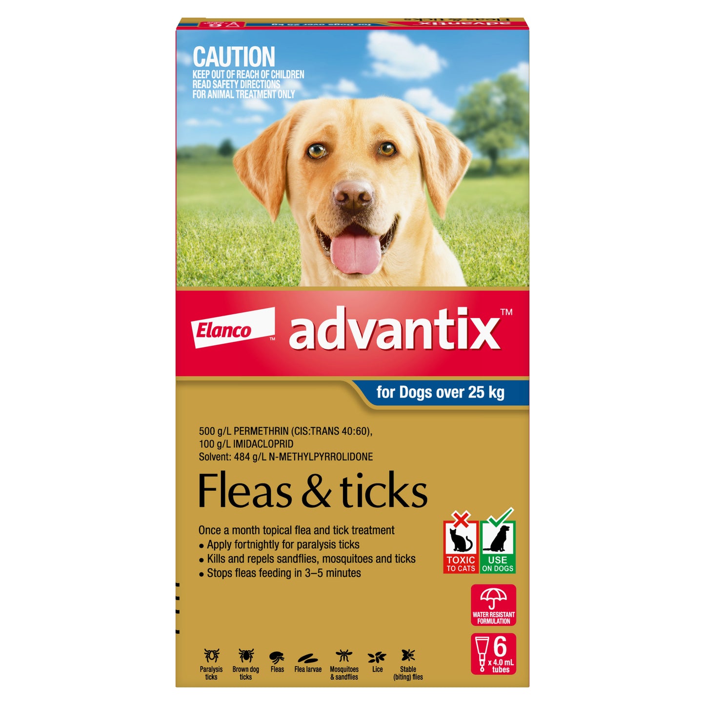 Advantix Flea & Tick Treatment 25kg+ Dog