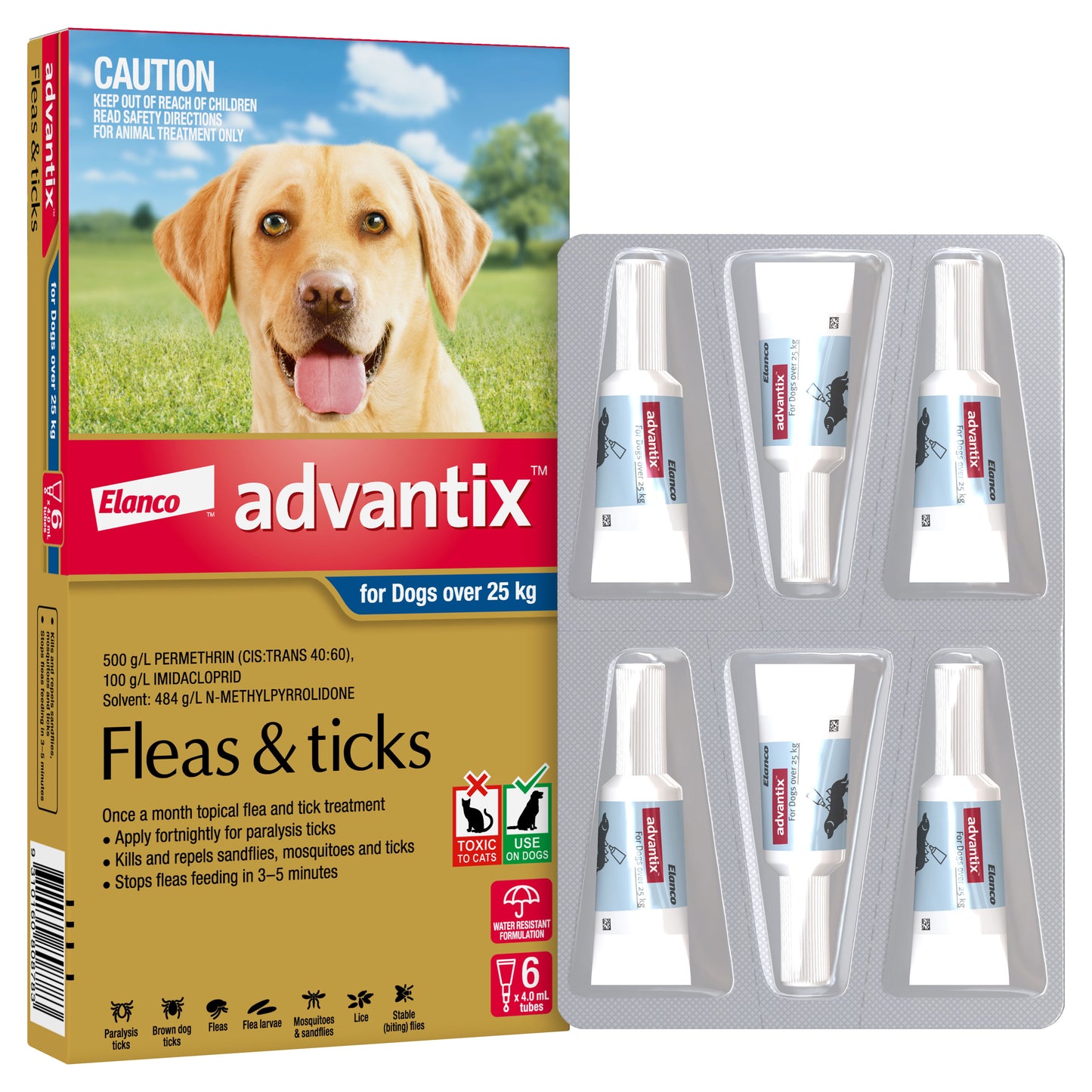 Advantix Flea & Tick Treatment 25kg+ Dog