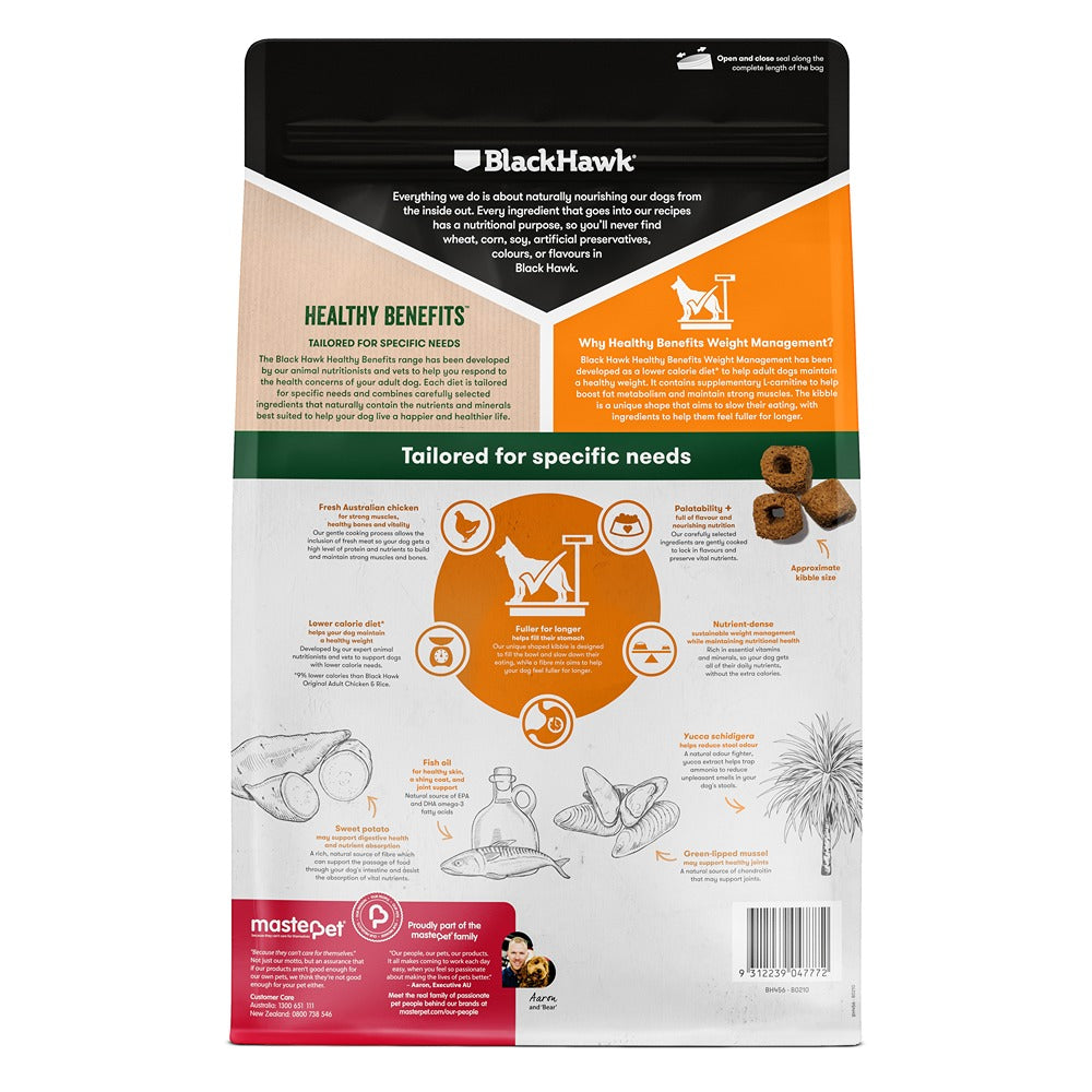 Black Hawk Healthy Benefits Weight Management Dry Dog Food