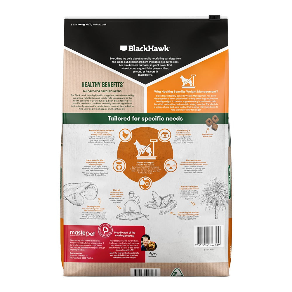 Black Hawk Healthy Benefits Weight Management Dry Dog Food