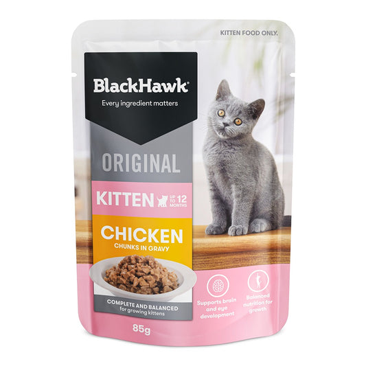 Black Hawk Original Chicken in Gravy Wet Kitten Food