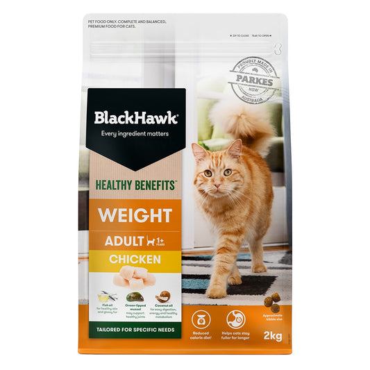 Black Hawk Healthy Benefits Weight Management Chicken Dry Cat Food