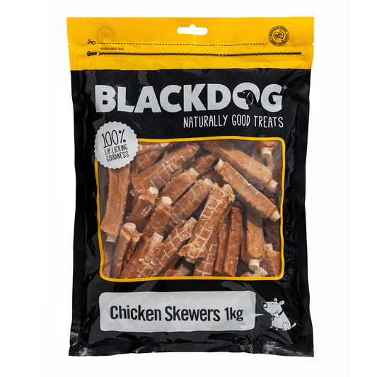Black Dog Chicken Skewers Dog Treats
