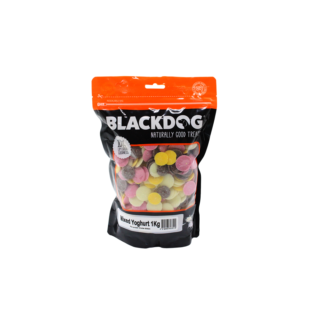 Black Dog Mixed Yoghurt Drops Dog Treats 1kg