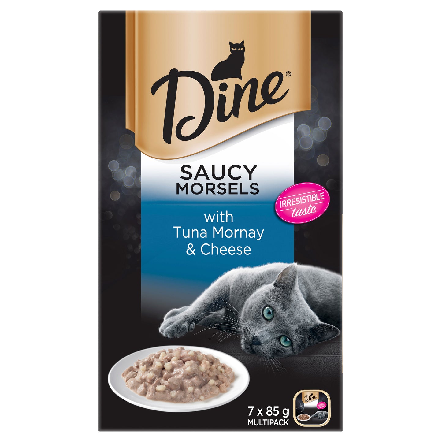 Dine Daily Tuna Mornay Topped with Cheese Wet Cat Food 7x85g