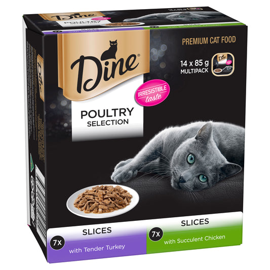 Dine Classic Collection Mixed Poultry Wet Cat Food 14x85g