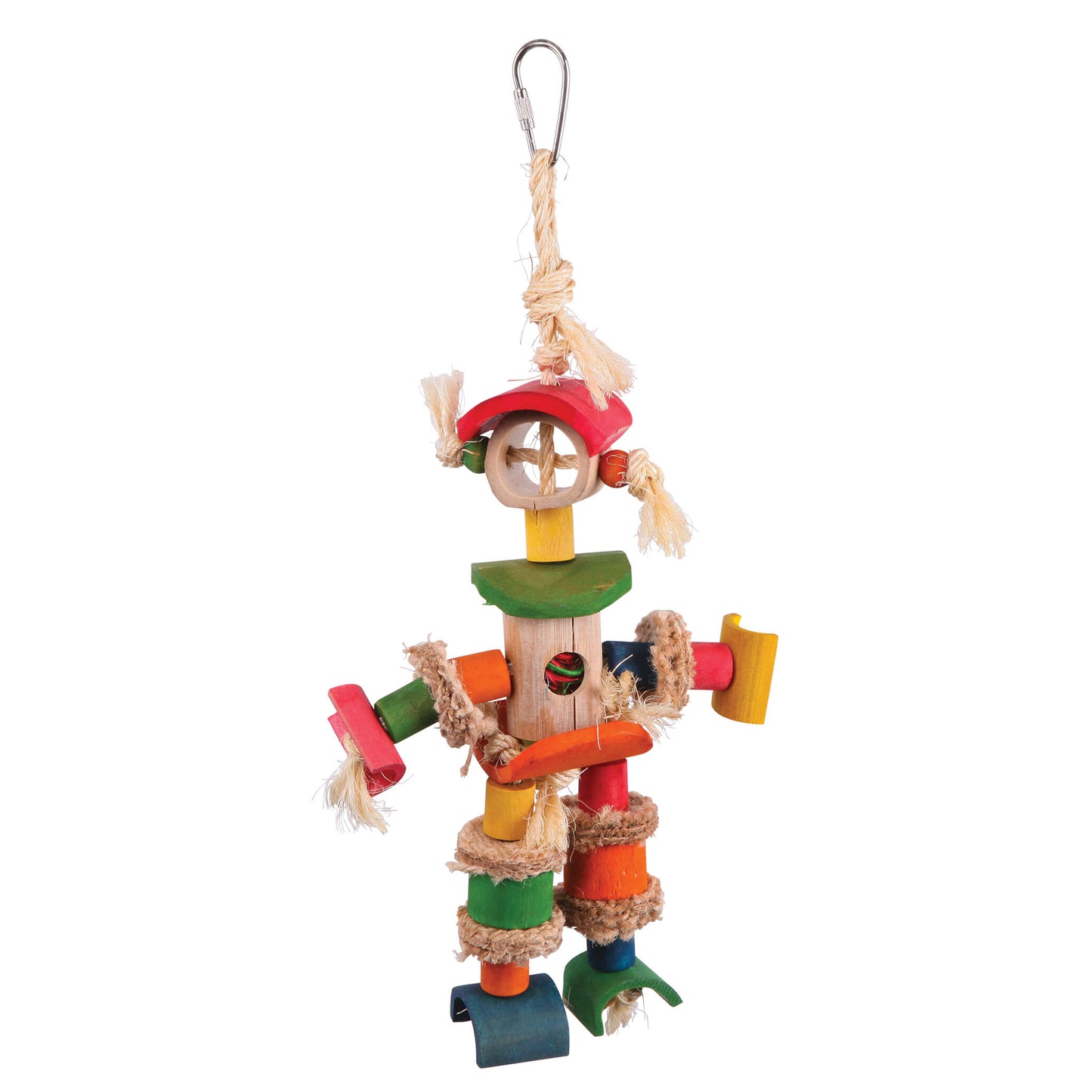 Kazoo Bird Toy Man with Sisal Rope and Chips