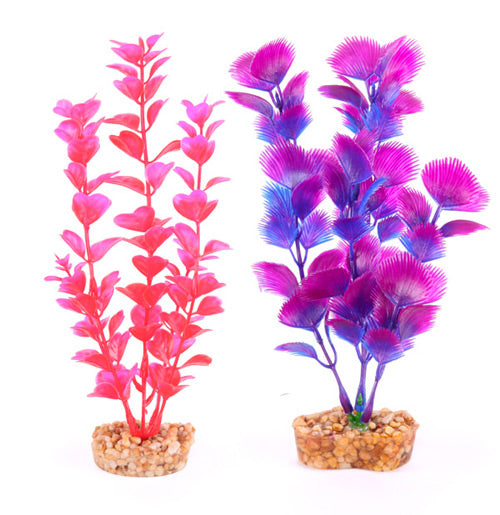 Kazoo Plastic Plant Medium Leaf Pink & Purple - Small