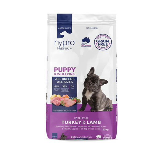 Hypro Premium Puppy Grain Free Turkey & Lamb Dry Dog Food 20kg