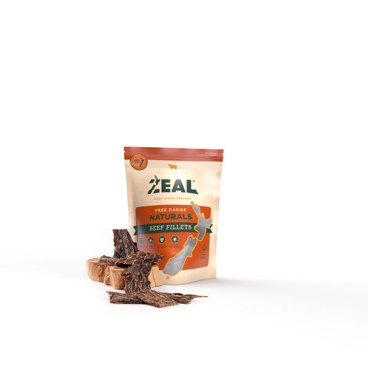 Zeal Free Range Naturals Beef Jerky Dog Treats 125g