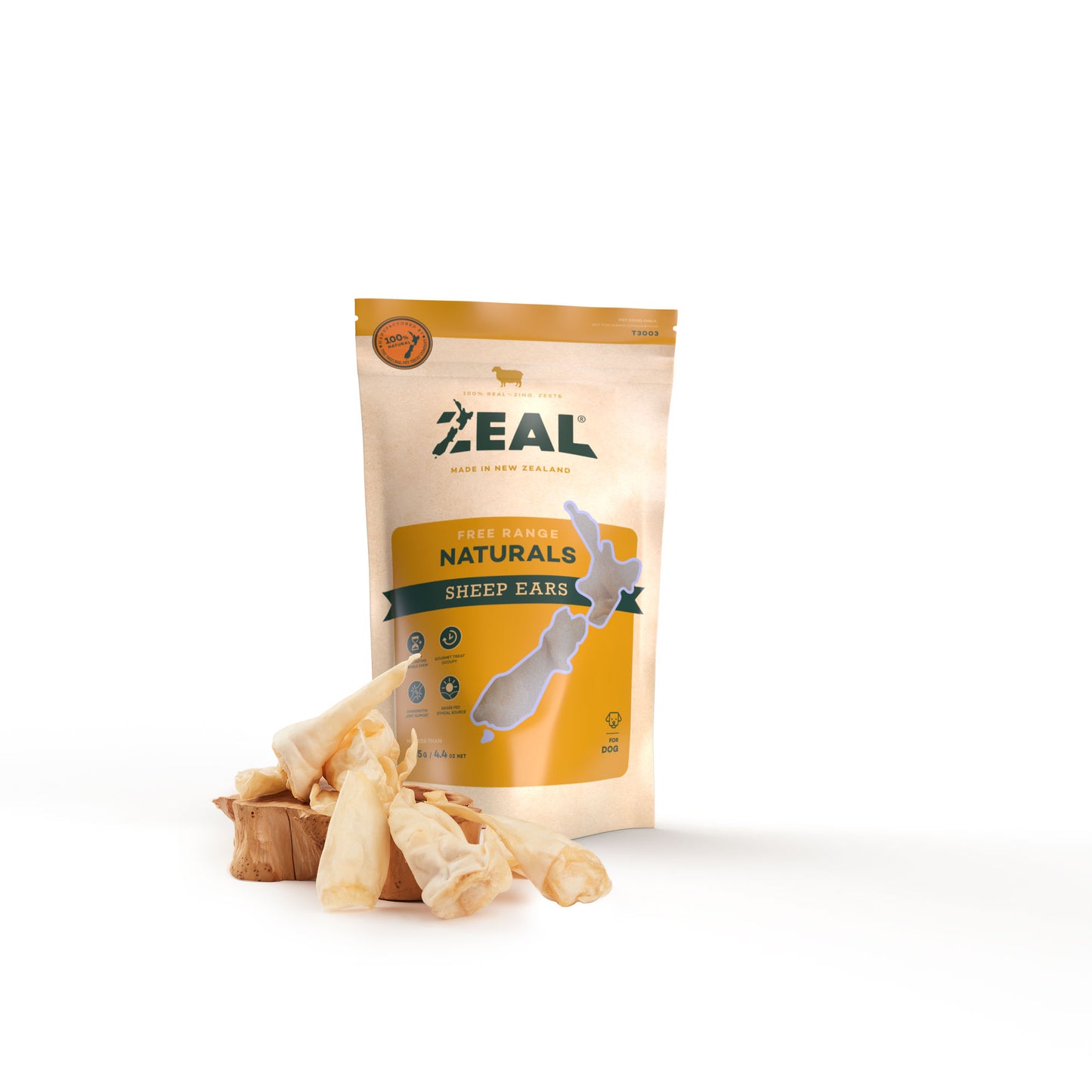 Zeal Free Range Naturals Venison Ears Dog Treats 125g