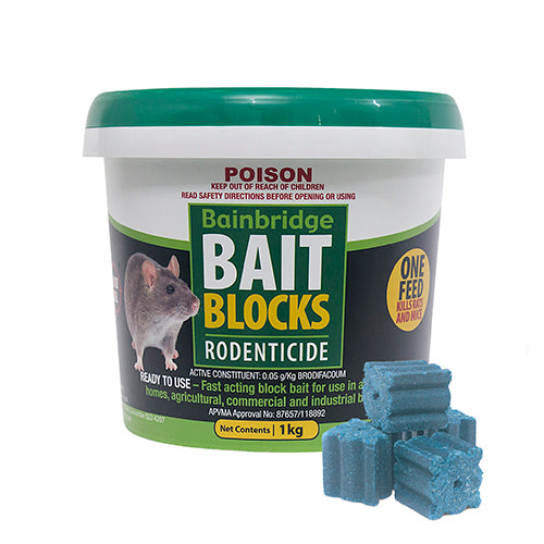 Bainbridge Rodent Bait Blocks Brodifacoum 0.05g/kg