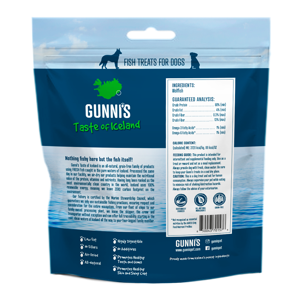 Gunni's Wolffish Baby Bites Dog Treats 71g