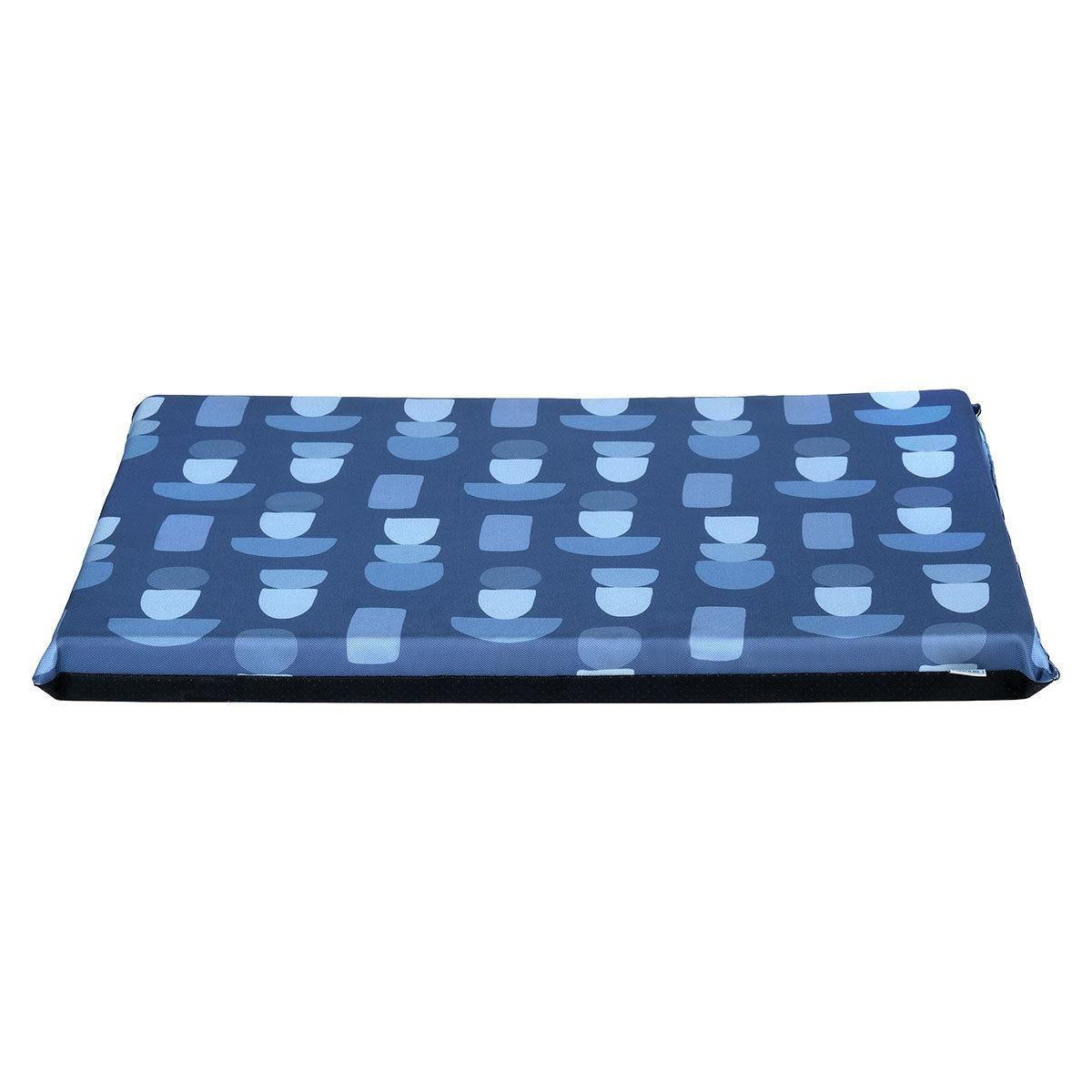 Lexi & Me Kennel/Crate Mat Steel Blue Geo
