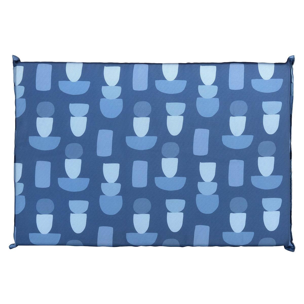 Lexi & Me Kennel/Crate Mat Steel Blue Geo