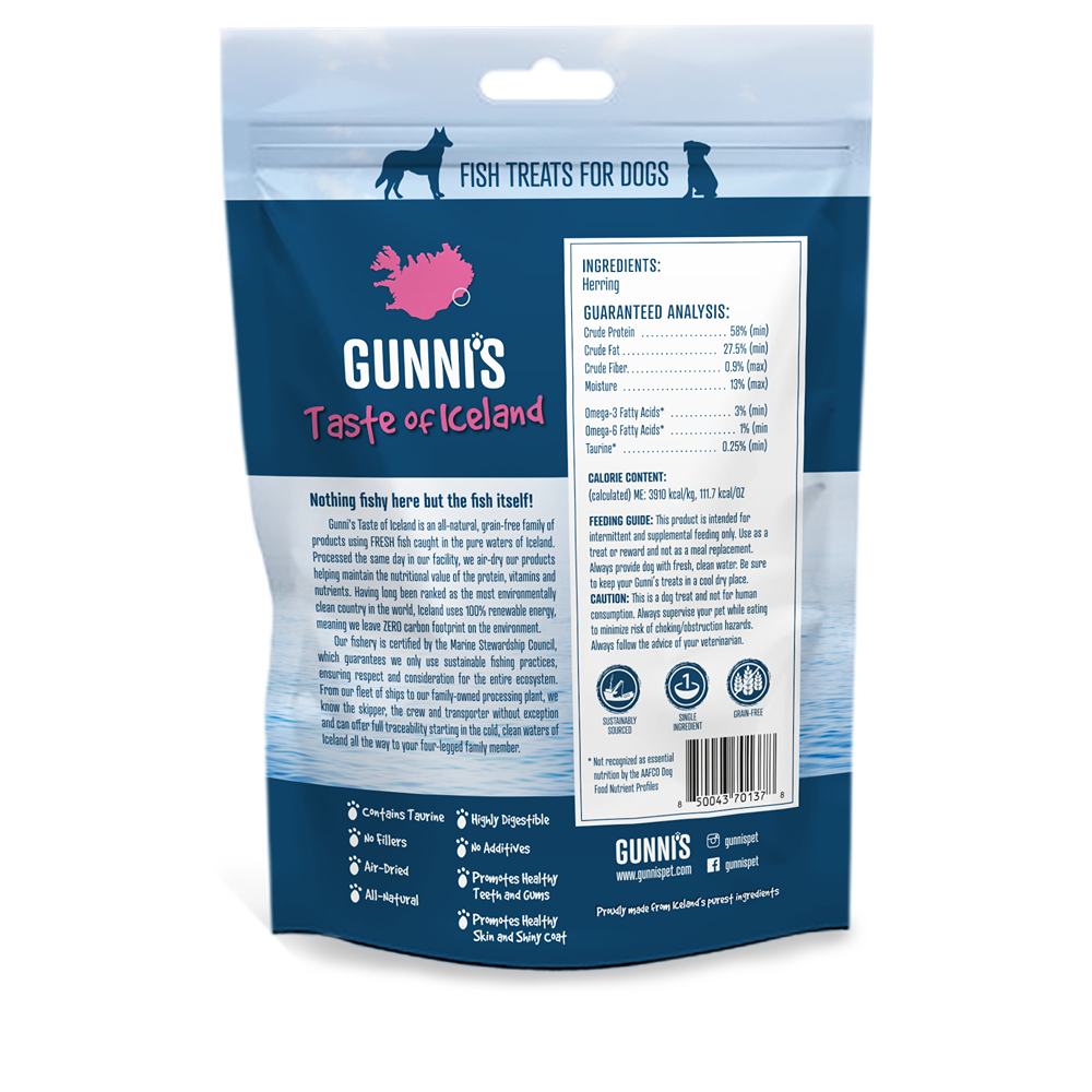 Gunni's Whole Herring Dog Treats 85g