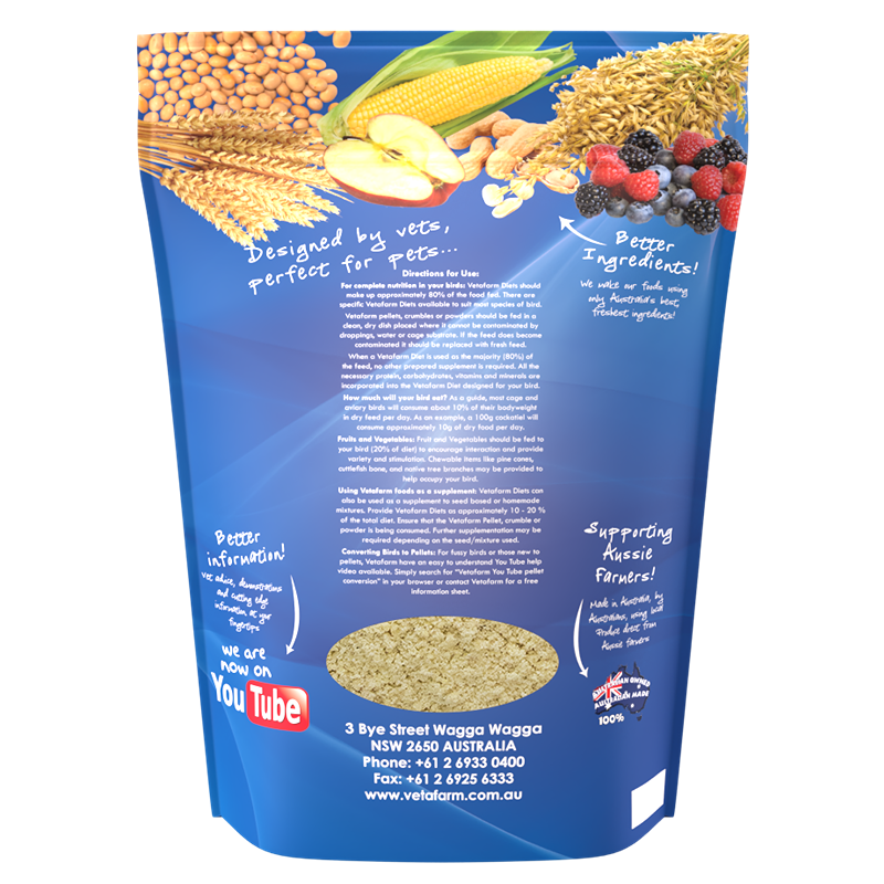 Vetafarm Finch & Budgie Crumbles 10kg