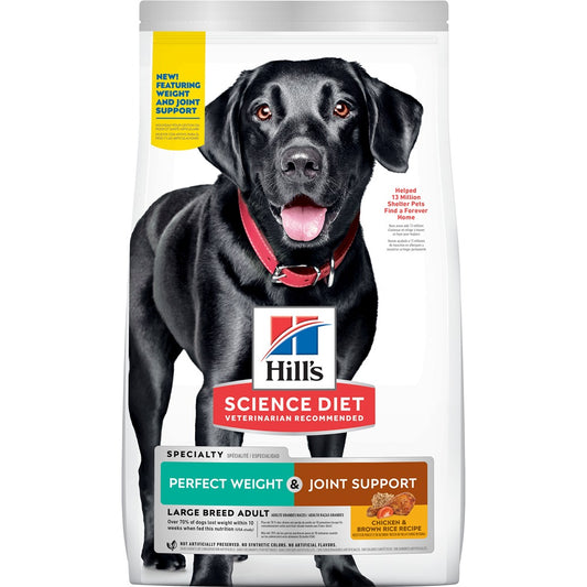 Hills Science Diet Adult Perfect Weight + Joint Support Large Breed Dry Dog Food 11.34kg