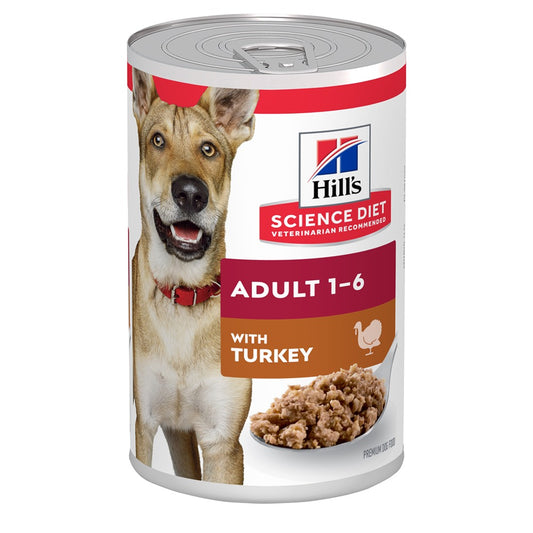 Hill's Science Diet Adult with Turkey Canned Wet Dog Food 370g