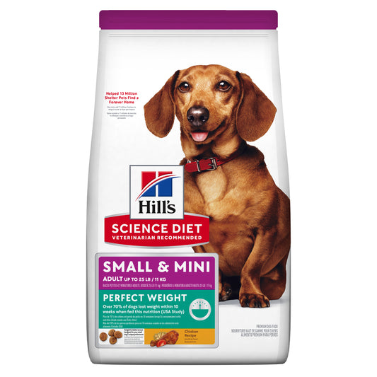 Hill's Science Diet Small & Mini Breed Perfect Weight Adult Chicken Dry Dog Food