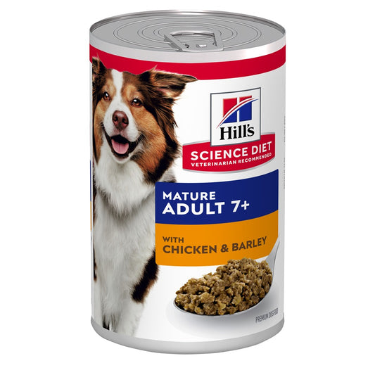 Hill's Science Diet Mature Adult 7+ with Chicken & Barley Canned Wet Dog Food