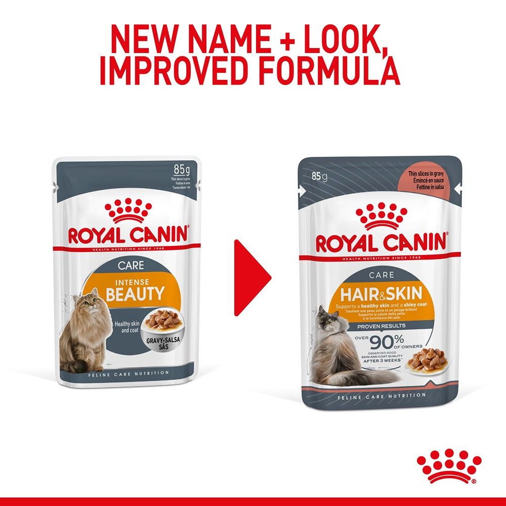 Royal Canin Hair & Skin Gravy Adult Wet Cat Food 85g