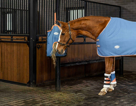 Caribu 1200D Hay Bag - Steel Blue/Apricot