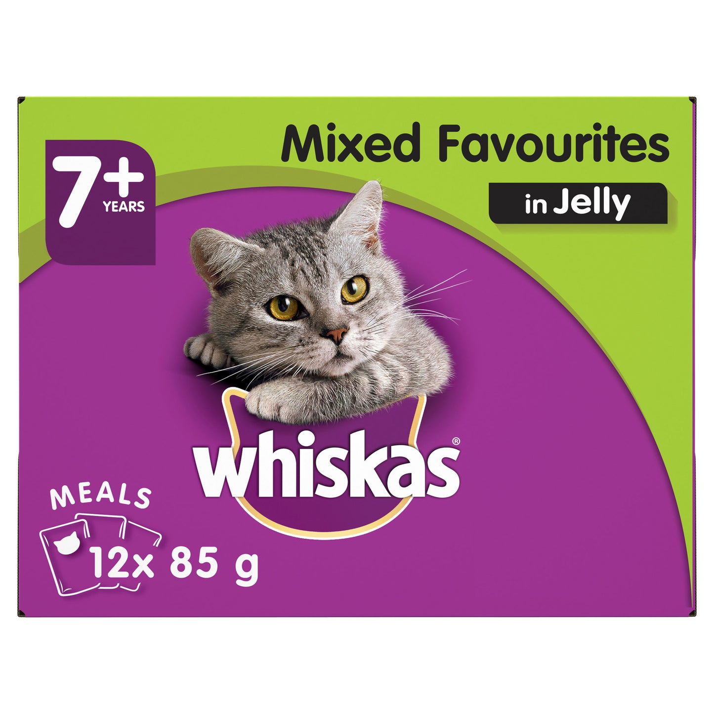 Whiskas Favourites Cat Senior 7+ Years Mixed In Jelly 12x85g