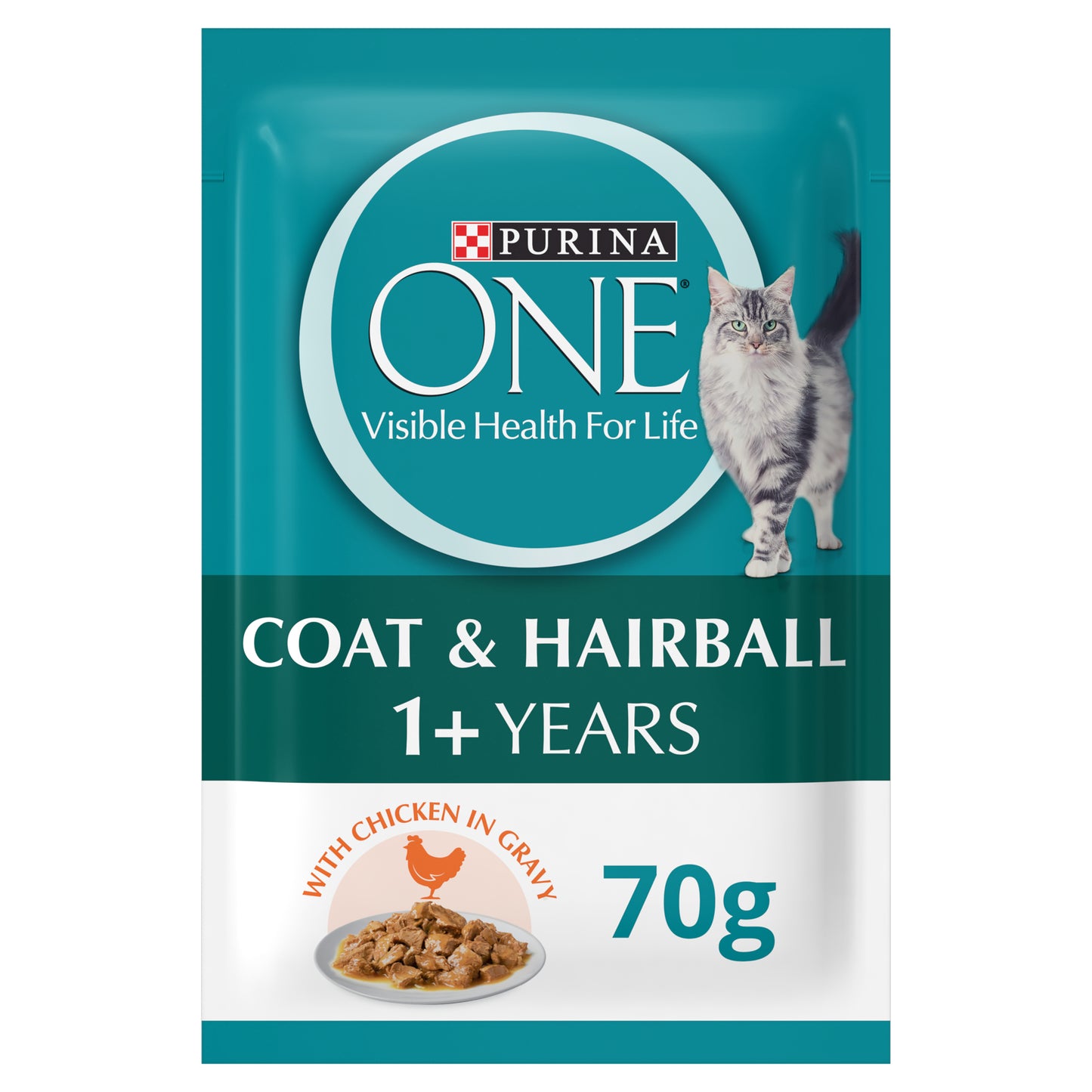 Purina One Hairball Chicken Wet Cat Food 70G