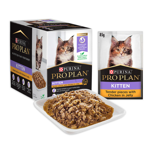 Pro Plan Kitten Chicken Jelly Pouch Wet Cat Food 85g
