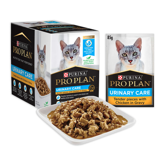 Pro Plan Urinary Tract Health Adult Chicken Gravy Pouch Wet Cat Food 85G