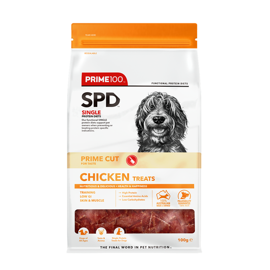Prime100 SPD Prime Cut Chicken Dog Treats 100g