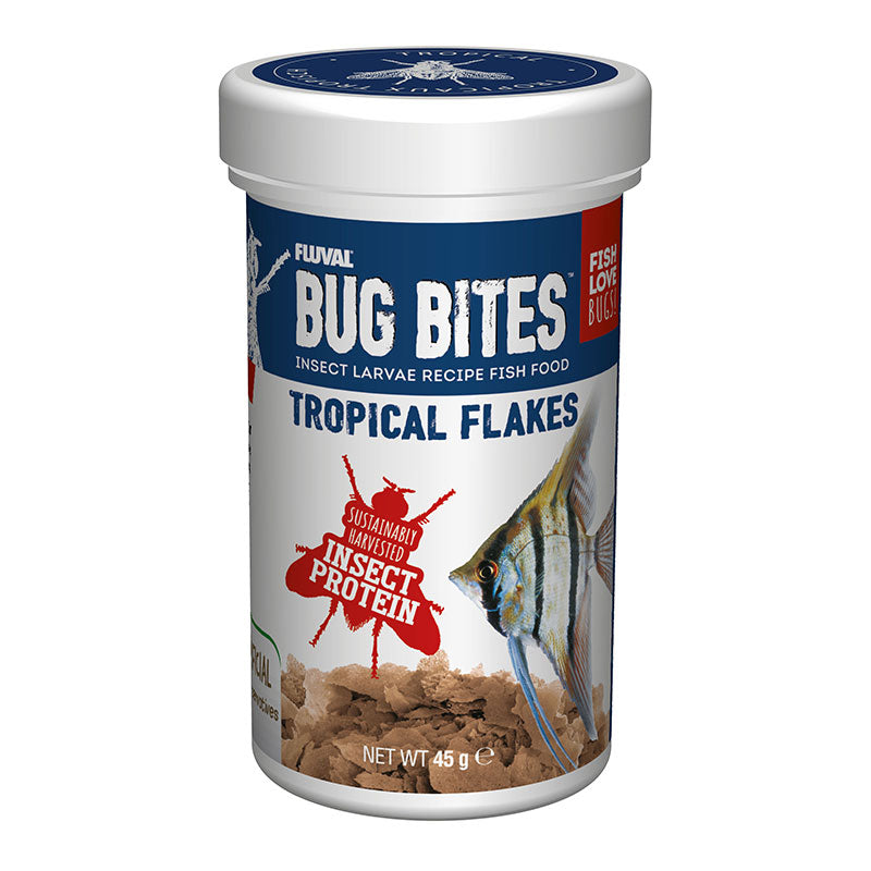 Fluval Bug Bites Tropical Flakes 45g