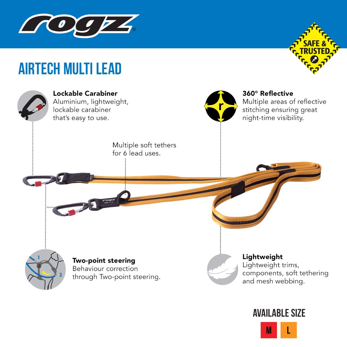 Rogz AirTech Multi Lead