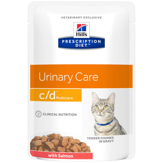 Hill's Prescription Diet C/D Multicare Urinary Care Salmon Pouches Wet Cat Food 85g (100000003925) [default_color]