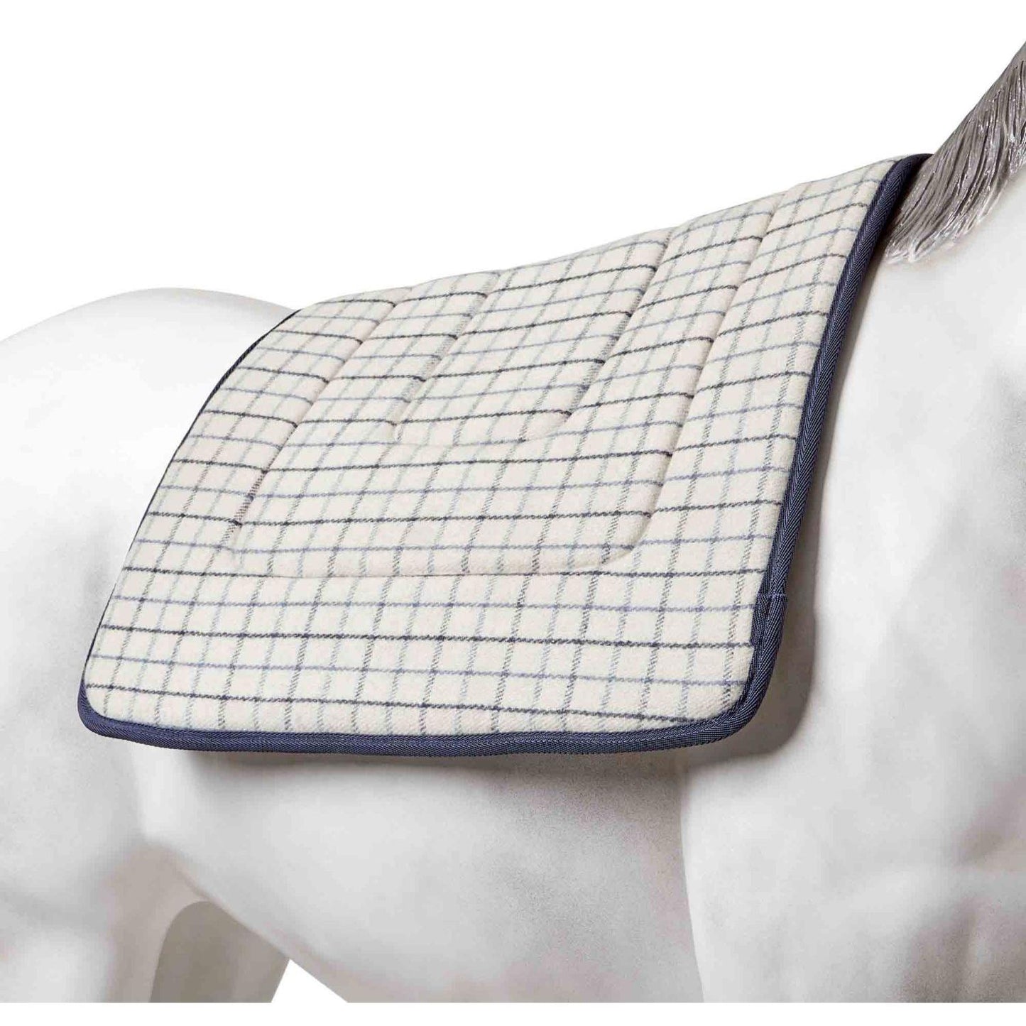 Ascot Wool Saddlecloth (100000010586) [White/Blue]