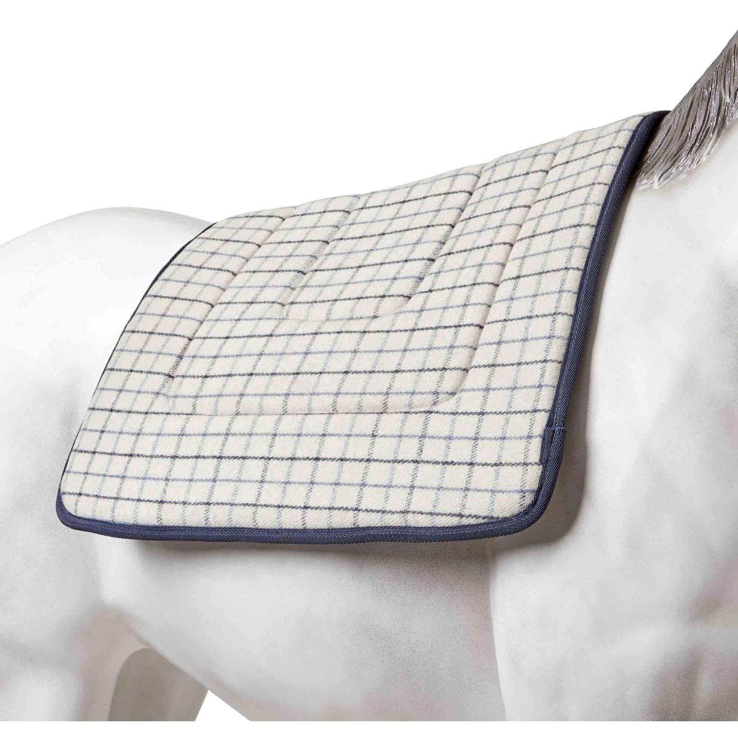 Ascot Wool Saddlecloth (100000010586) [White/Blue]
