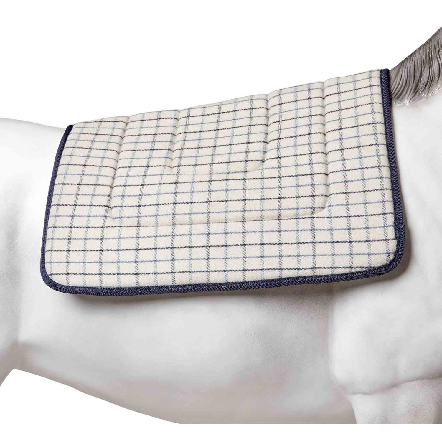 Ascot Wool Saddlecloth (100000010586) [White/Blue]