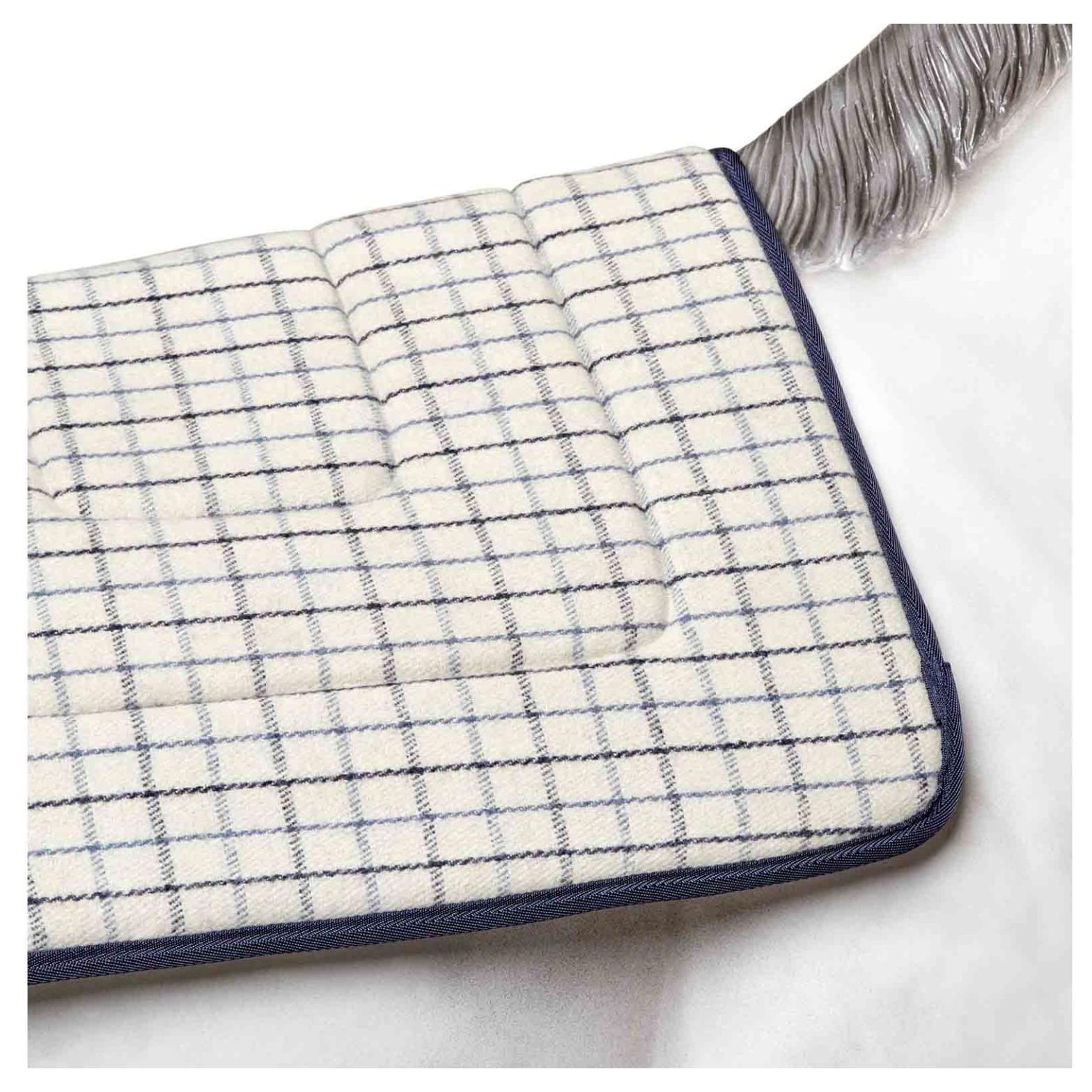 Ascot Wool Saddlecloth (100000010586) [White/Blue]